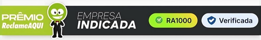 Prêmio Reclame Aqui - Empresa Indicada - RA1000 - Verificada